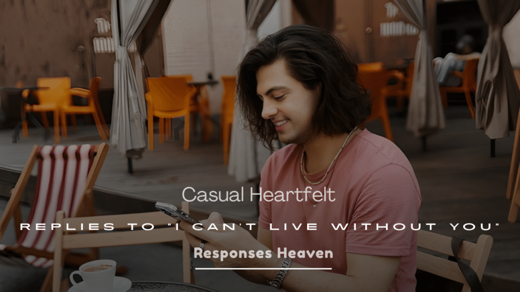 Casual Heartfelt Replies to “I Can’t Live Without You”