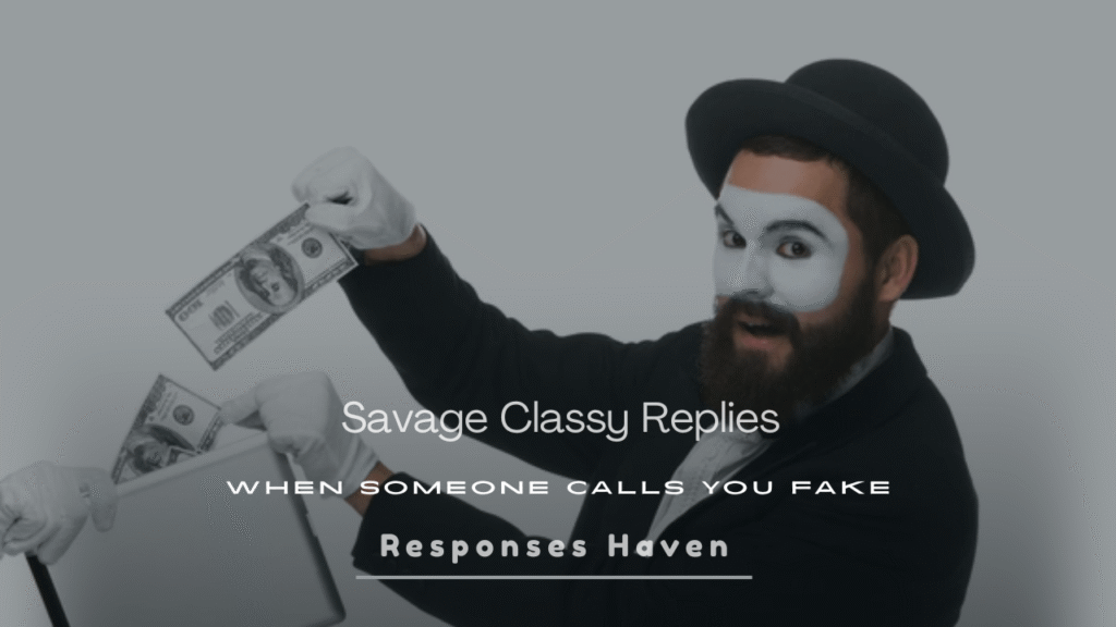Classy Replies When Someone Calls You Fake
