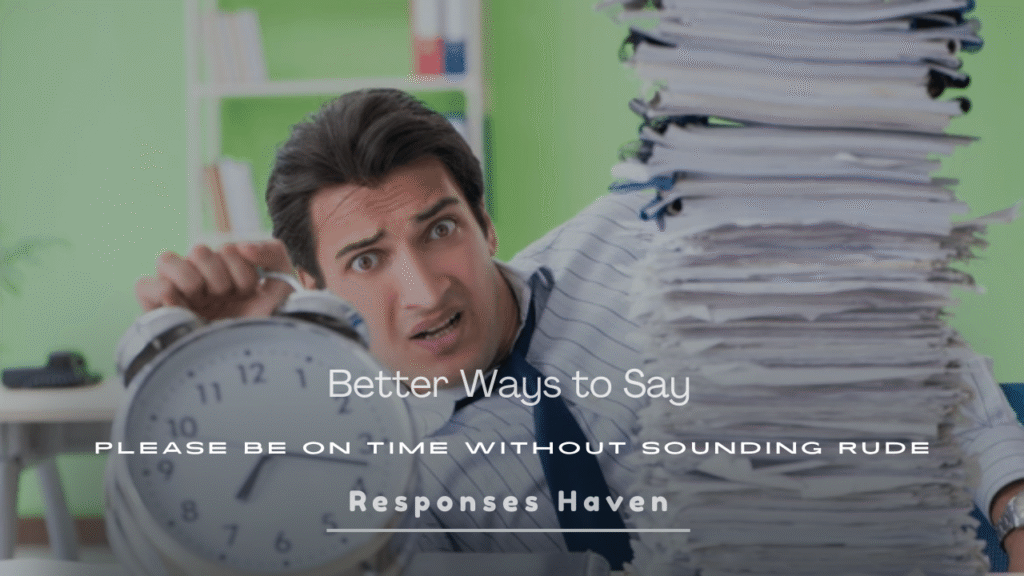 Ways to Say Please Be On Time